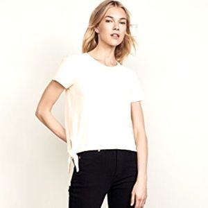 Madewell Cream Side Tie T-Shirt